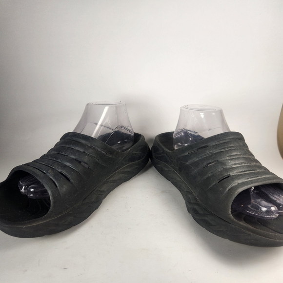 HOKA ONE ONE Men's Ora Sandal Size 10 Black Recovery Comfort - Picture 9 of 10